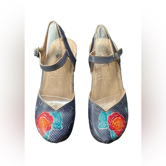 💙 NWOT! L’ARTISTE BY SPRING STEP IN “LIZZIE-ROSE” HAND PAINTED MARY JANE! - Picture 14 of 16